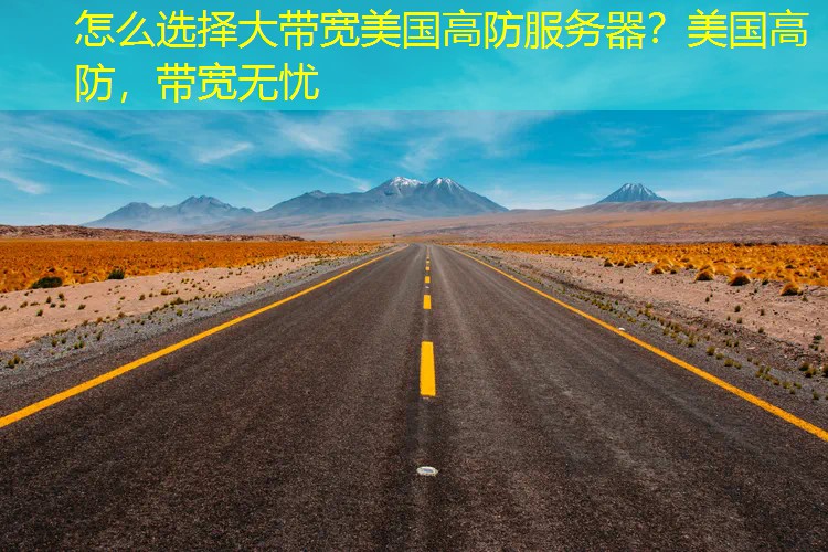 怎么选择大带宽美国高防服务器？美国高防，带宽无忧