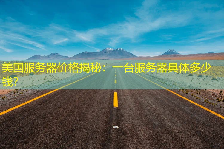 美国服务器价格揭秘：一台服务器具体多少钱？
