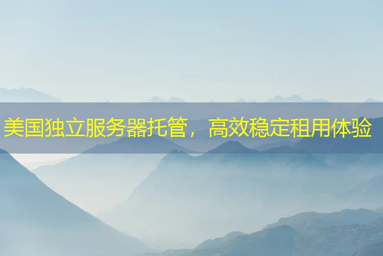 美国独立服务器托管，高效稳定租用体验
